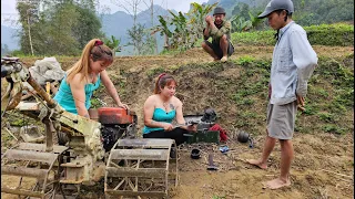 The girl mechanic fixed the tractor that the farmer had fixed himself, but it still wouldn't start