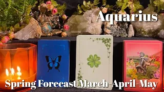 ♒️Aquarius ~ Watch For The Signs! About To Be Blessed! | Spring Forecast March-April-May