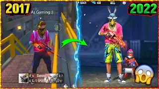 FREE FIRE PLAYERS 2017 VS 2022⚡⚡ -  @ASGamingsahil OLD vs New Id | Garena free fire [PART 93]