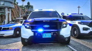 Playing GTA 5 As A POLICE OFFICER City Patrol| Boston|| GTA 5 Lspdfr Mod| 4K