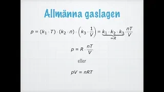 Räkna med gaser. Allmänna gaslagen (gammal)