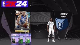 NBA 2K24 mobile MyTEAM: claiming my FREE Rudy Gay card + opening packs!👀