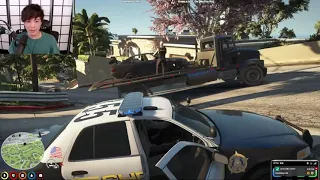 Sykkuno gets Arrested by xQc's Cop Character and its  too Wholesome (Both Reactions) |  nopixel 3.0