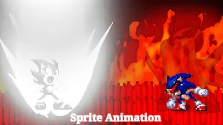 Hyper Sonic Vs Exetior - Sonic.exe Nightmare Beginning Test Sprite Animation