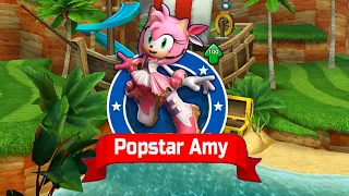 Sonic Dash - Popstar Amy New Character Unlocked Update - All 68 Characters Unlocked Gameplay