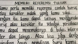 TIPS TULISAN RAPI | Memiliki referensi tulisan