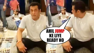 Salman Khan FUNNY MOMENT with FAMILY |Ahil and Yohan recreating the bean bag moment|