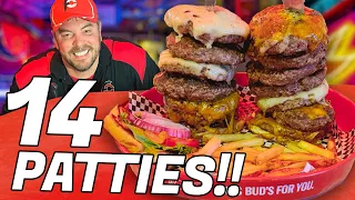 Grub's 7lb Burger Patty Record Challenge in Fayetteville, Arkansas!!