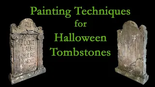 Painting Techniques for Halloween Tombstones