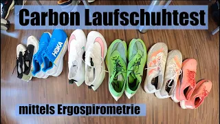 Kohle in der Sohle | Labor Carbon Laufschuhtest auf dem Laufband mit Ergospirometrie