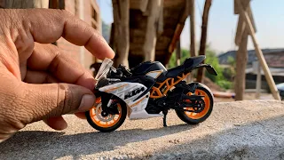 KTM RC 390 Scale 1/18 Miniature Model Unboxing | KTM | KTM Duke | Model Bikes Collection | DIY | 4K