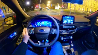 Ford KUGA ST-Line 2021 - night POV test drive (pure driving) 150 HP EcoBlue