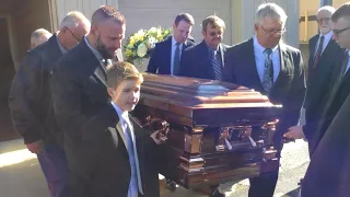 Sandra Ficken Smith Funeral {25January2018}  pallbearers load casket in hearse
