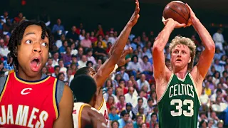 LEBRON SUPERFAN REACTS to LARRY BIRD GREATEST MOMENTS