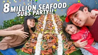 8 MILLION SUBS SEAFOOD PARTY!! (Boodle Fight) | Ranz and Niana