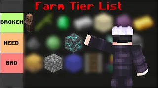 Average Minecraft player RANKS Minecraft farms