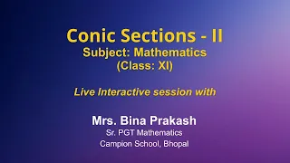 Live Interaction on PMeVIDYA : Conic Section- II