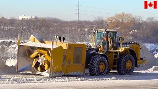 Raw video of the biggest snow dump site in Montreal/Truck Accident/Canada🇨🇦❄️【No music/No subtitle】