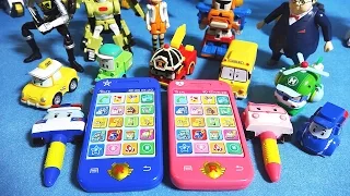 또봇 로보카폴리 Robocar Poli Amber Smart phones & Tobot toys 스마트폰 오픈박스 다이노포스 파워레인저 또봇 장난감