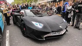 2 Million Swarovski Crystals covering lamborghini Aventador SV delivered in London