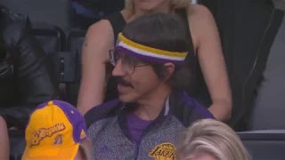 Jack Black and Anthony Kiedis Lakers vs. Hawks