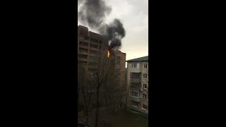 Пожар в Калуге на Суворова 21.04.2018