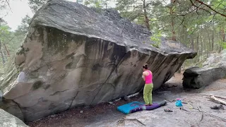 La Raie des Fesses (Fb 6c) - Franchard Isatis - Fontainebleau