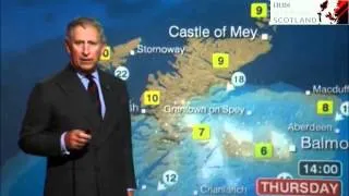 Prince Charles presents the weather on BBC Scotland