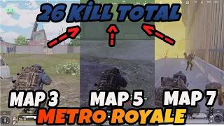 I PLAYED ON ALL THE MAPS AND SHOT ALL THE GUYS  - 26 KILLS - PUBG METRO ROYALE CHAPTER 18