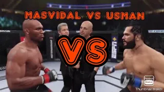 Kamaru Usman VS Jorge Masvidal UFC 4 261 Full Fight CPU VS CPU