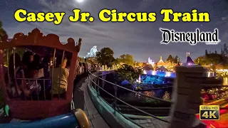 Casey Jr. Circus Train at Night On Ride Low Light 4K POV Disneyland 2022 03 17