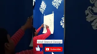 Wall Stencil Design | Interior Decor ideas😍 | Paint work