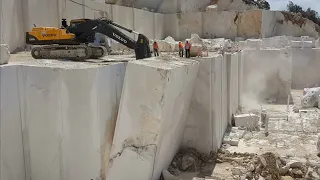 The extremely dangerous quarrying process and the incredible granite production process