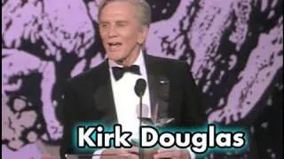 Kirk Douglas Accepts the AFI Life Achievement Award in 1991