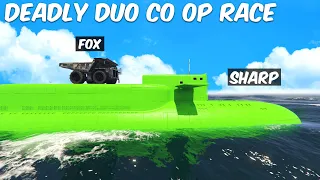 Deadly Duo CO-OP Race🥵 | Gta 5 Stunt Race - Black Fox