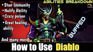 How to use Diablo Buffed Effectively |Abilities breakdown| - Marvel Contest of Champions