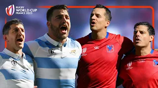 Emotional anthems in South American derby | Argentina v Chile | Rugby World Cup 2023