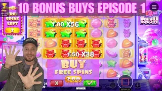 Sugar Rush Slot - 10 Bonus Buys Challenge  (Episode 1)