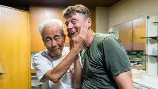 💈 Traditional Japanese Wet Shave by Cool 79 Year Old Kyoto Barber | 下前理容室 Shimomae Barber Shop