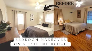 Extreme bedroom makeover on a budget ! Bedroom transformation!