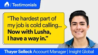 Lusha the easiest most accurate way to prospect - Testimonial