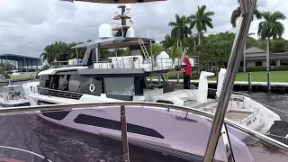 Rare sighting of 102 foot Alpha Yacht Vivace - that outdoor space!!