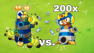 Btd6 god boosted Bloon exclusion zone vs. 200 bloon area denial systems