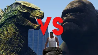 GODZILLA vs KONG vs franklin in GTA 5