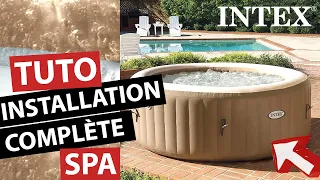 COMMENT INSTALLER ET MONTER SON #JACUZZI SPA GONFLABLE #INTEX PureSPA SAHARA 4 places 💧💦