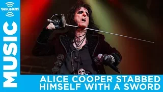 Alice Cooper accidentally stabbed himself on stage