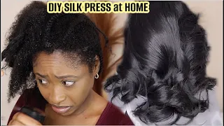 HOW TO: SILK PRESS on Type 4G NATURAL Hair AT HOME NO FRIZZ NO DAMAGE! Bablyliss PRO DUPE FLAT IRON