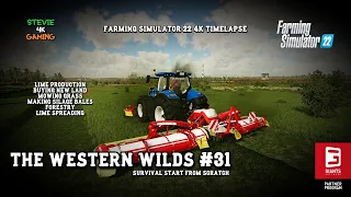 The Western Wilds/#31/Buying New Land/Mowing Grass/Making Silage Bales/Forestry/FS22 4K Timelapse