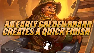 Early Golden Brann Leads to a Quick Finish | Dogdog Hearthstone Battlegrounds