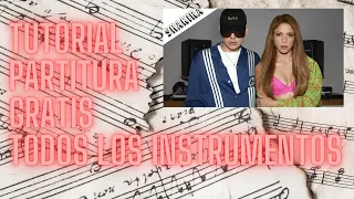 Tutorial: SHAKIRA || BZRP Music Sessions #53 - Partitura Gratis (Todos los Instrumentos)